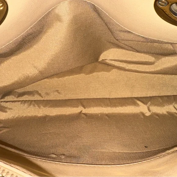 CHRISTIAN DIOR Beige Cannage Quilted Lambskin Leather Granville Polochon Bag - Picture 13 of 16